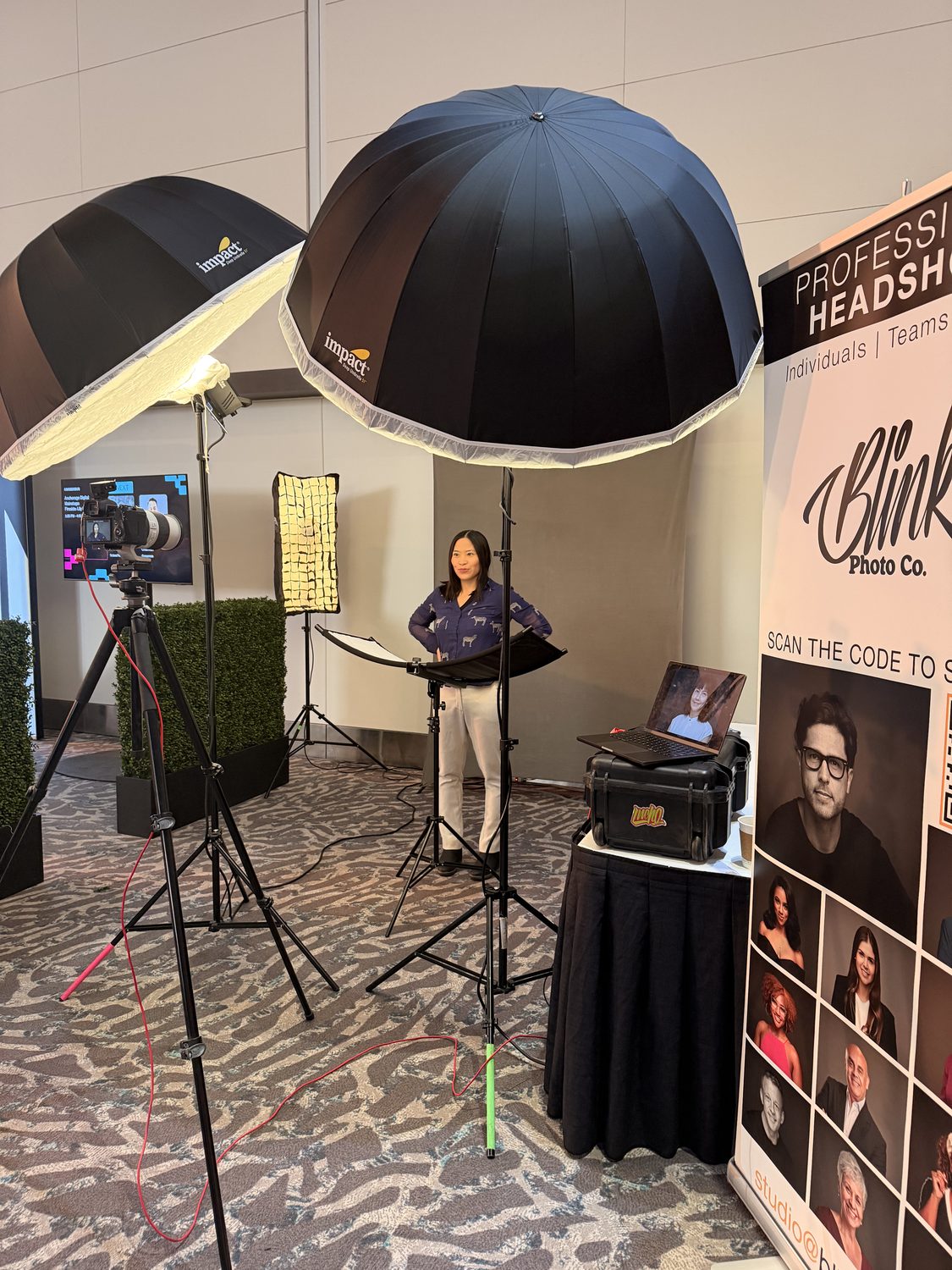Event headshots station