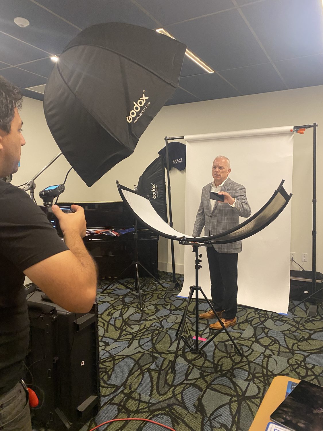 Corporate photo booth at an event