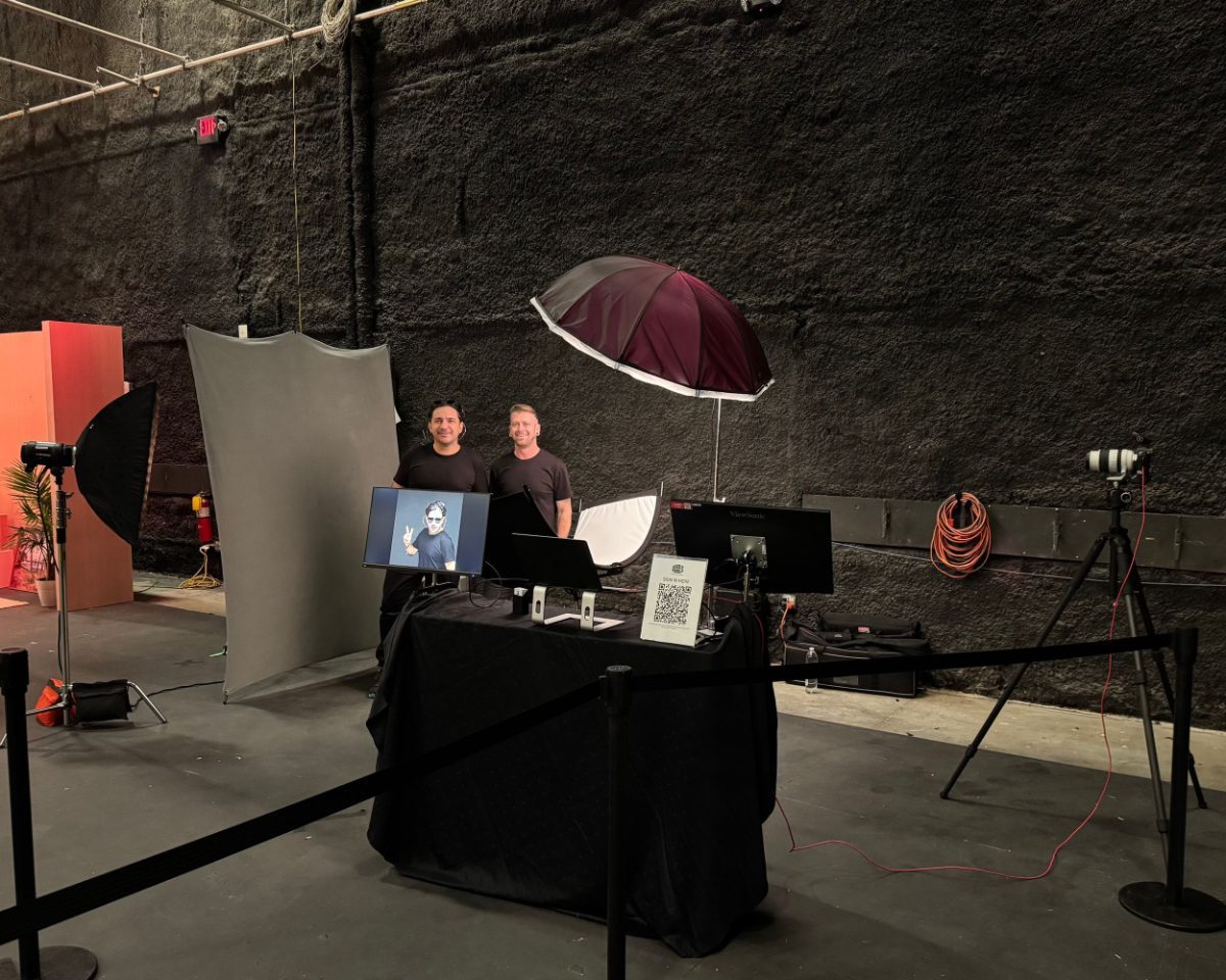 Matching team headshot studio lighting